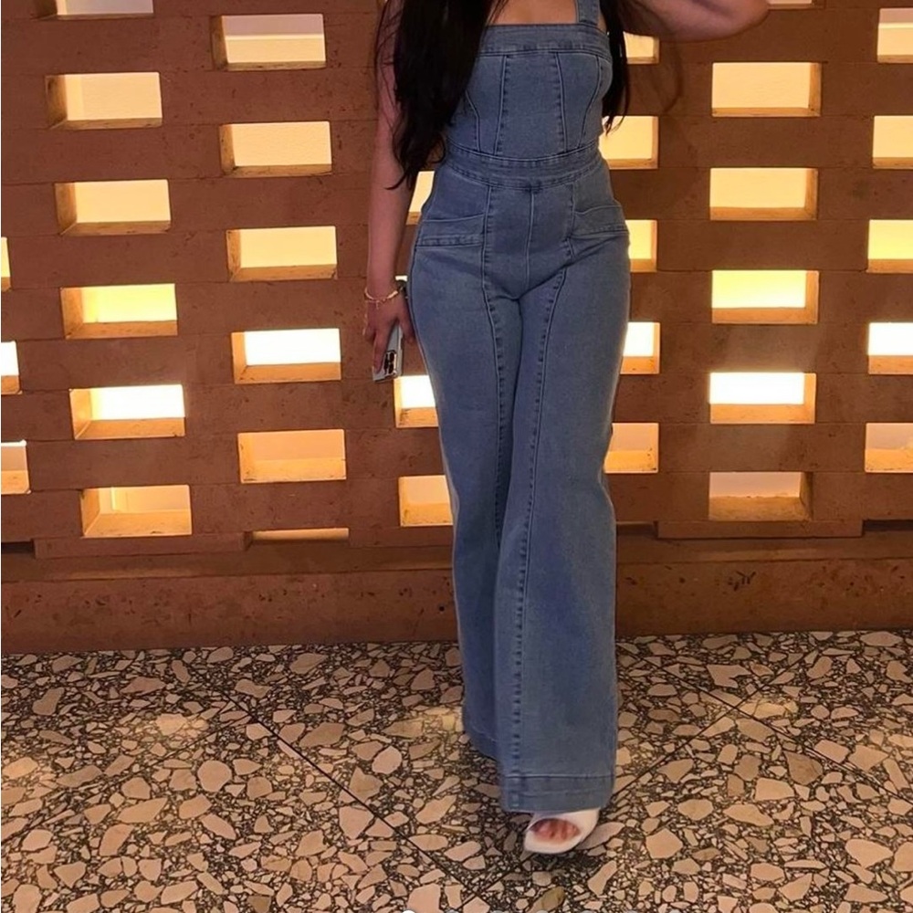 NWT size M denim jumpsuit